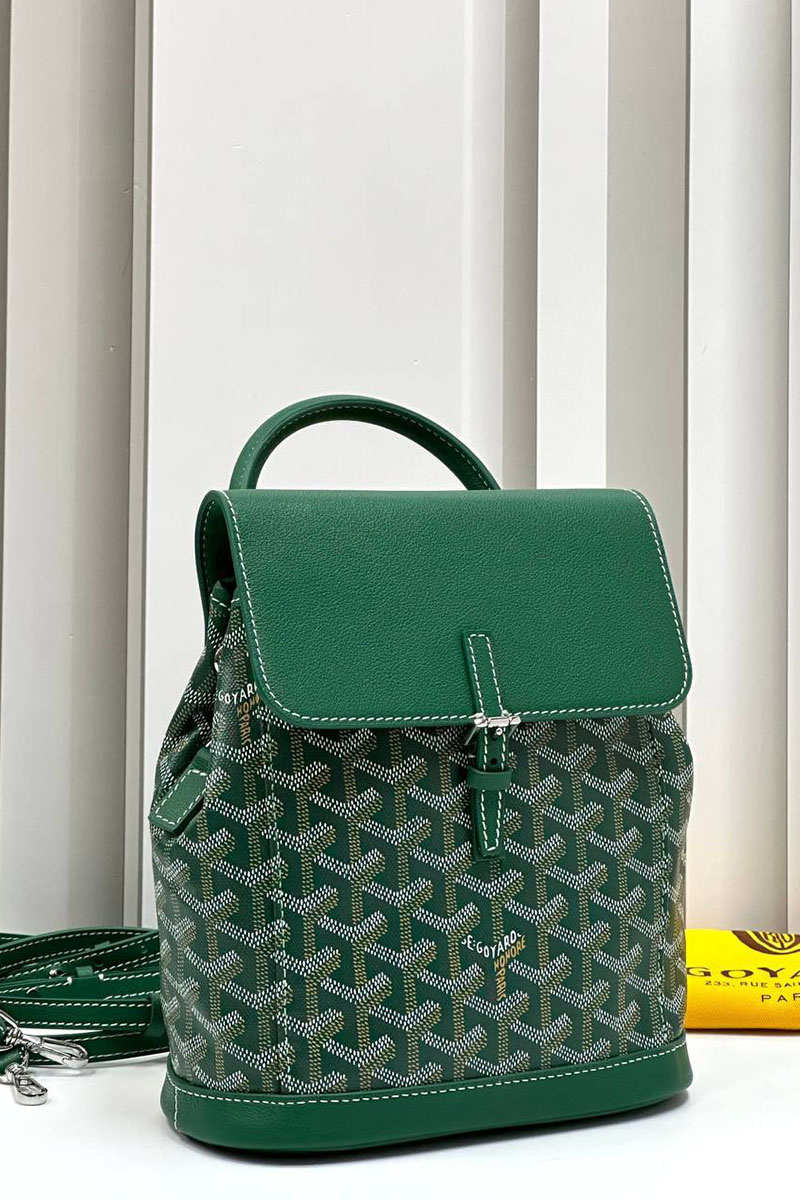 Designer Clothing Женский рюкзак Goyard Alpin Mini Premium 23x19x9.5 см - Green