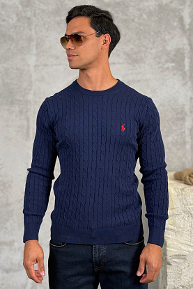 Мужской джемпер cable-knit - Navy