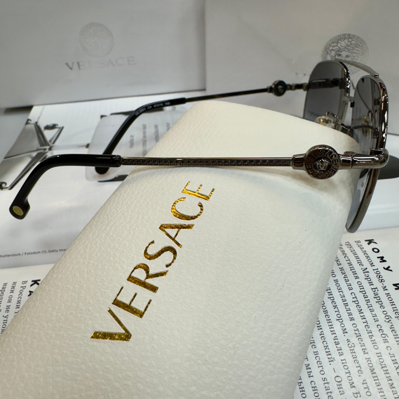 Versace Солнцезащитные очки Aviator - Black