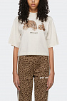 Белая оверсайз футболка Leopard Bear