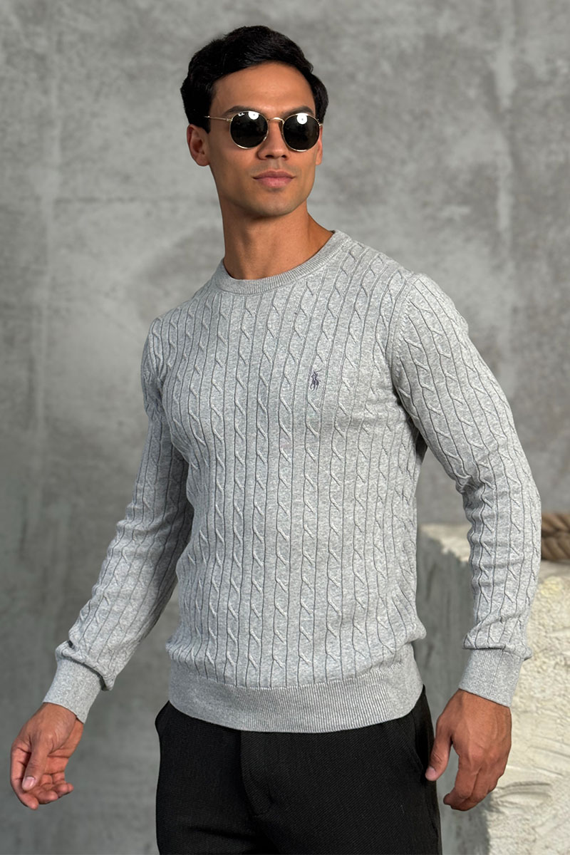 Polo Ralph Lauren Мужской джемпер cable-knit - Light Grey