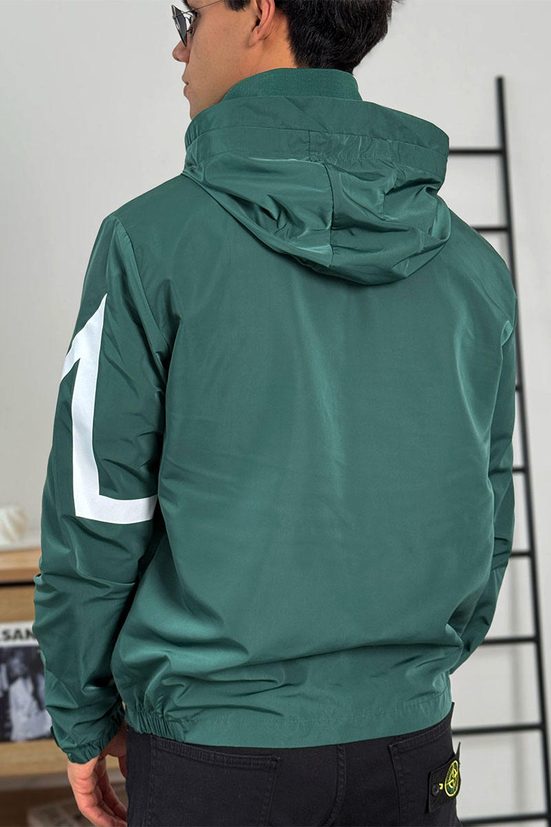 Moncler Мужская зелёная ветровка Fetuque