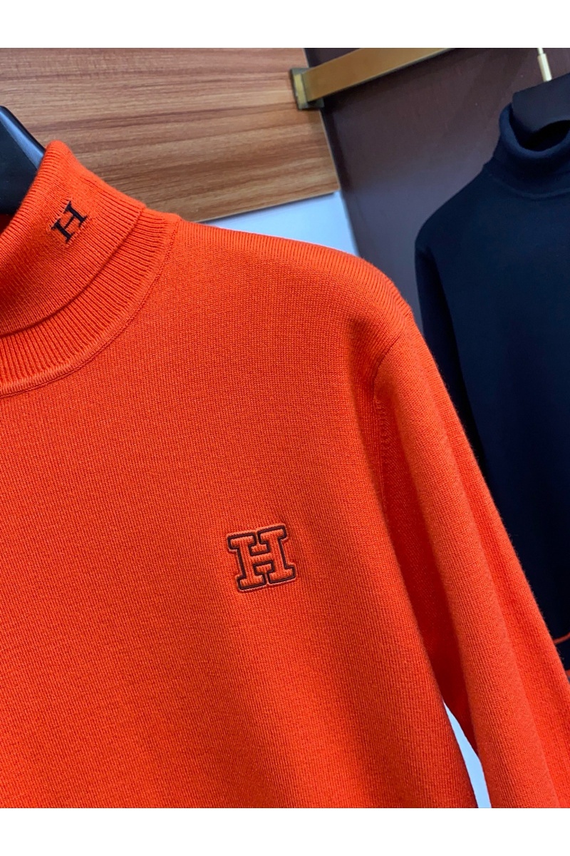 Hermes Мужская оранжевая водолазка Premium 