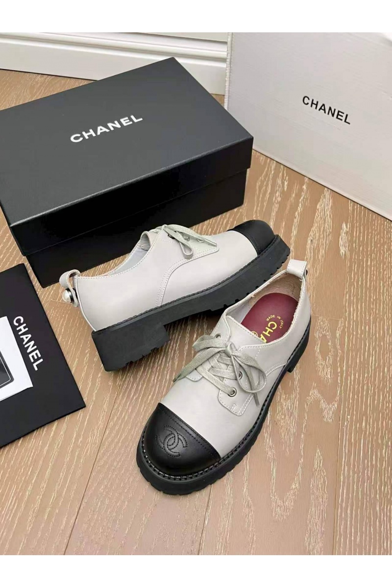 Chаnеl Женские кожаные ботинки дерби premium