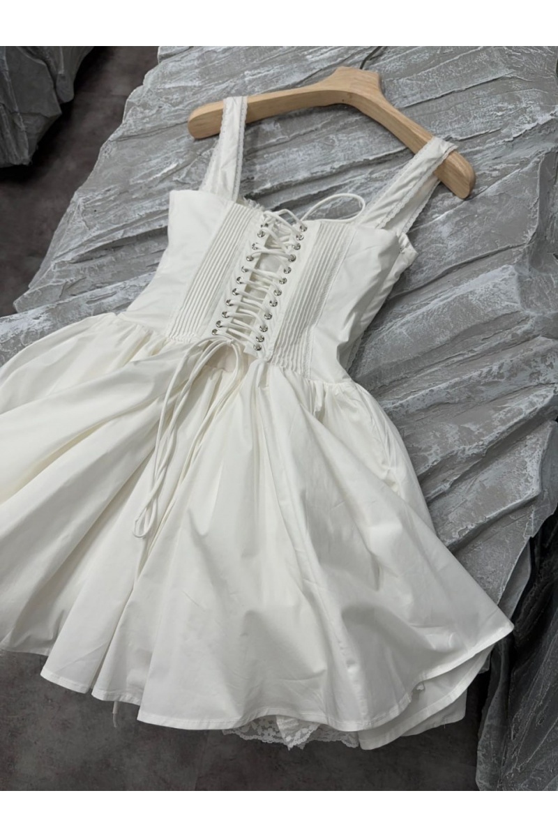 MIU MIU Белое женское платье 