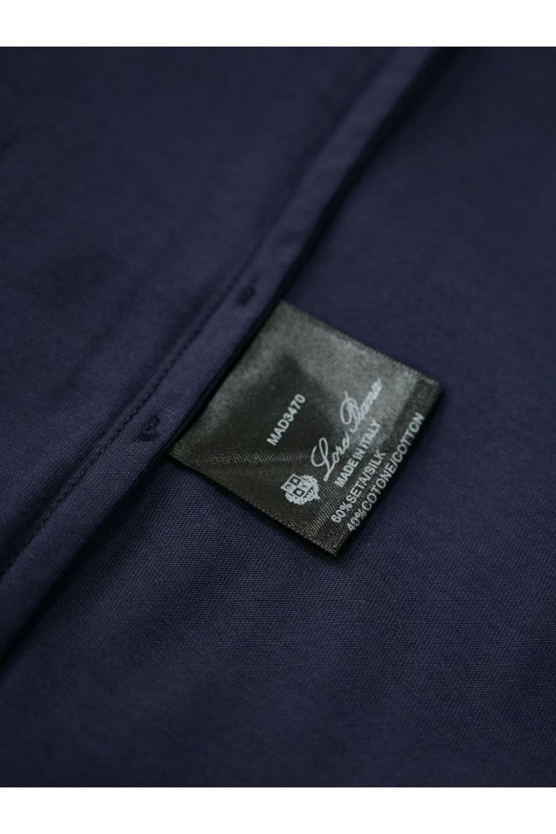 Loro Piana Мужская тёмно-синяя футболка premium