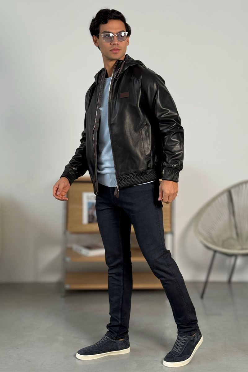 Designer Clothing Мужская кожаная куртка Berluti Premium