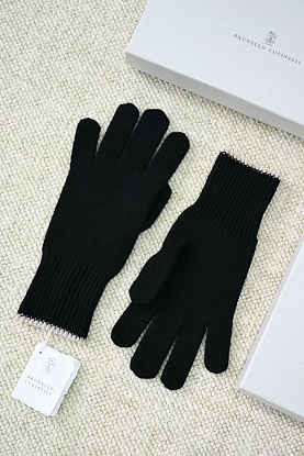 Кашемировые перчатки premium - Black