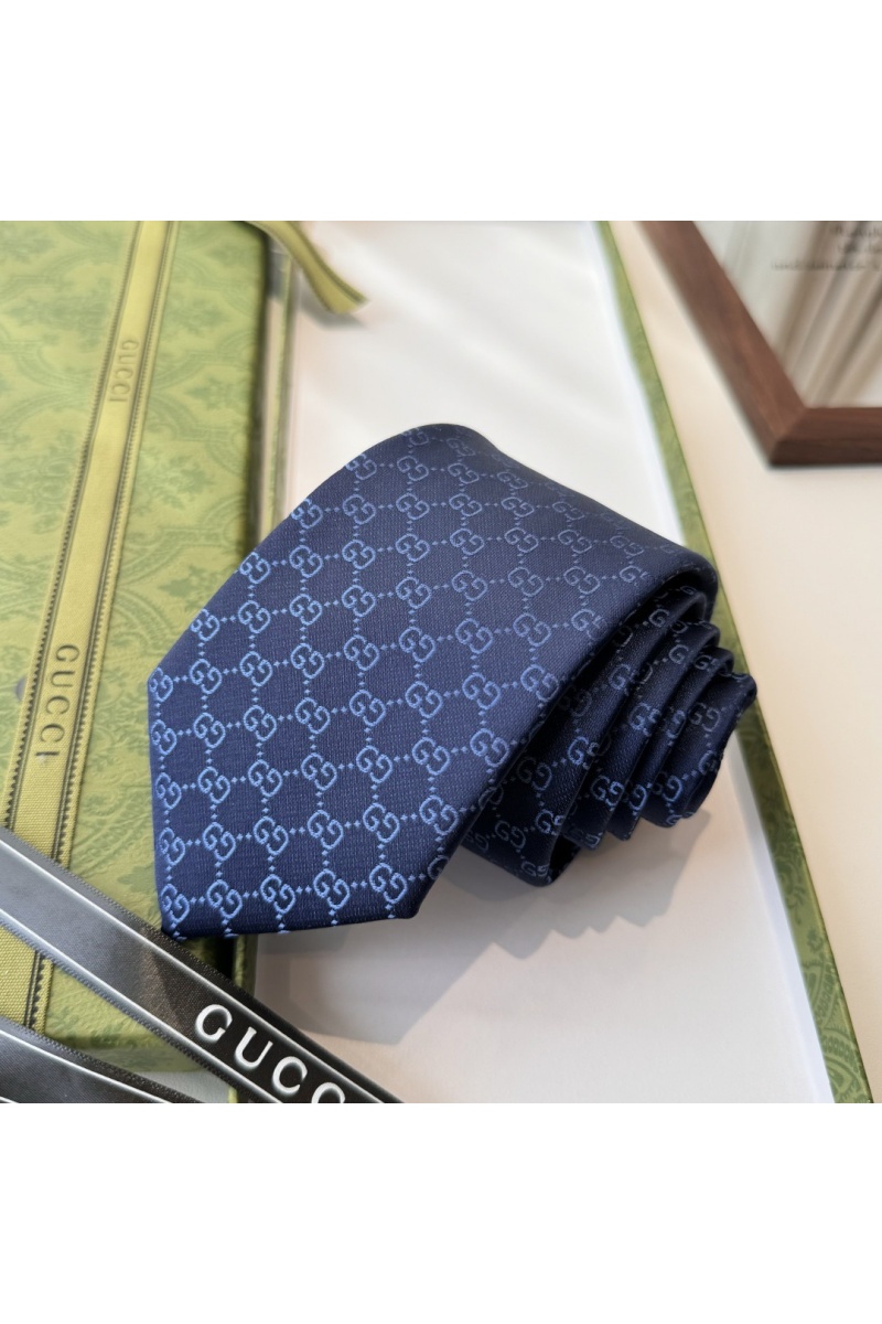 Gucci Галстук GG Monogram premium 146x7 см - Navy