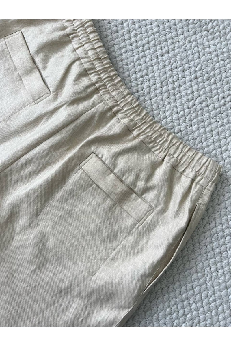 Zegna Льняные шорты бежевого цвета premium