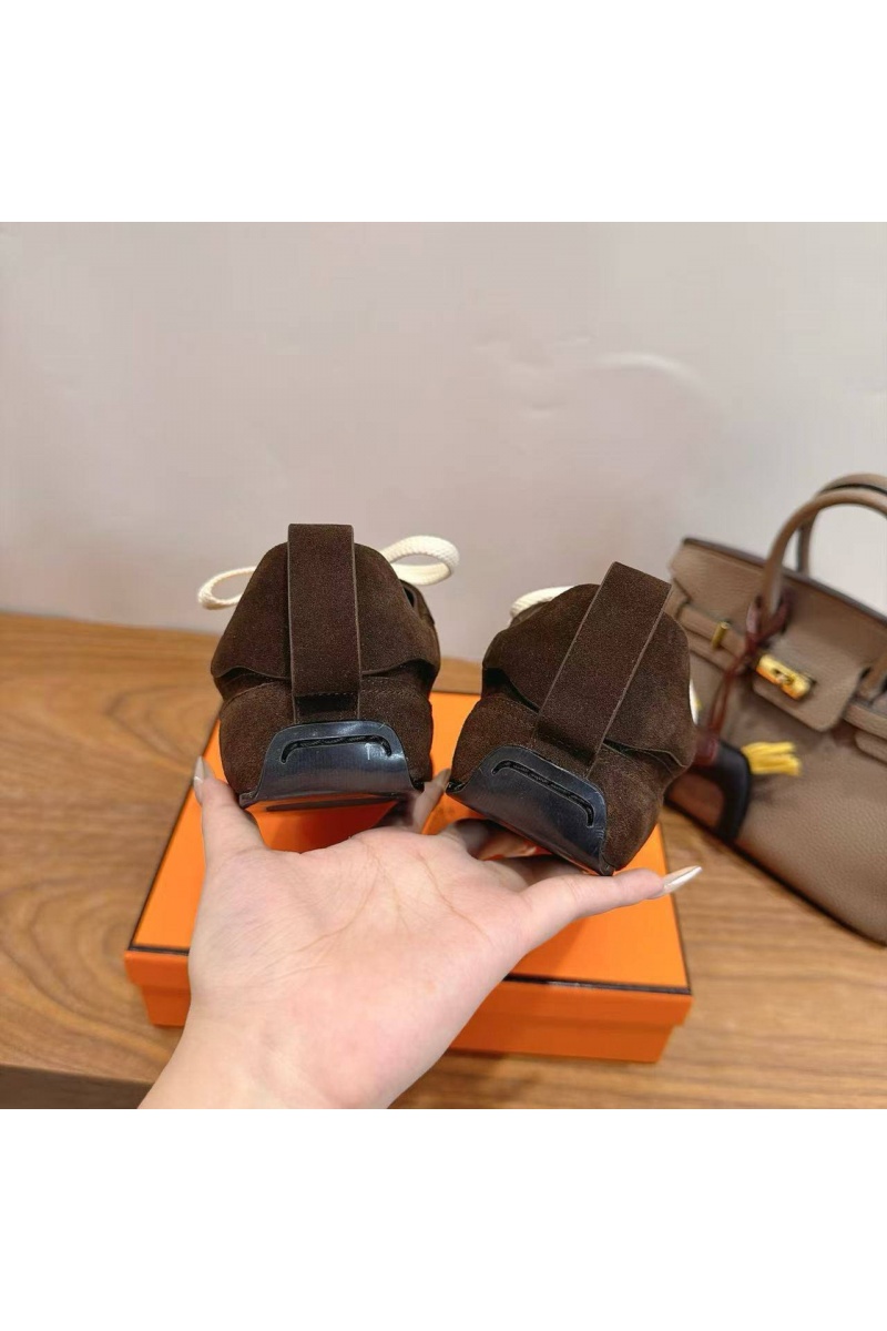 Hermes Женские замшевые кроссовки Master Tenis Master premium