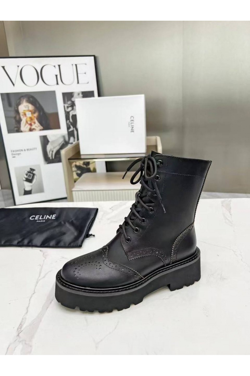 Celine Женские кожаные ботинки 