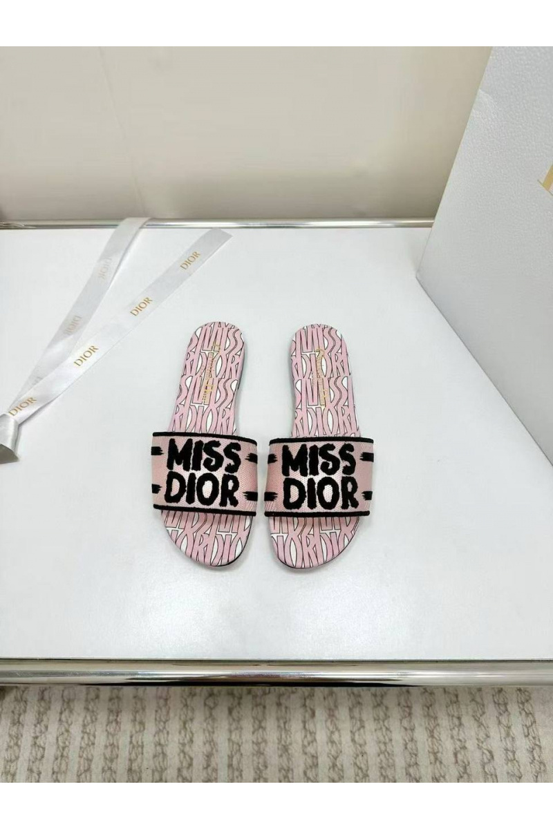 Dior Женские шлёпанцы Dway Premium - Pink