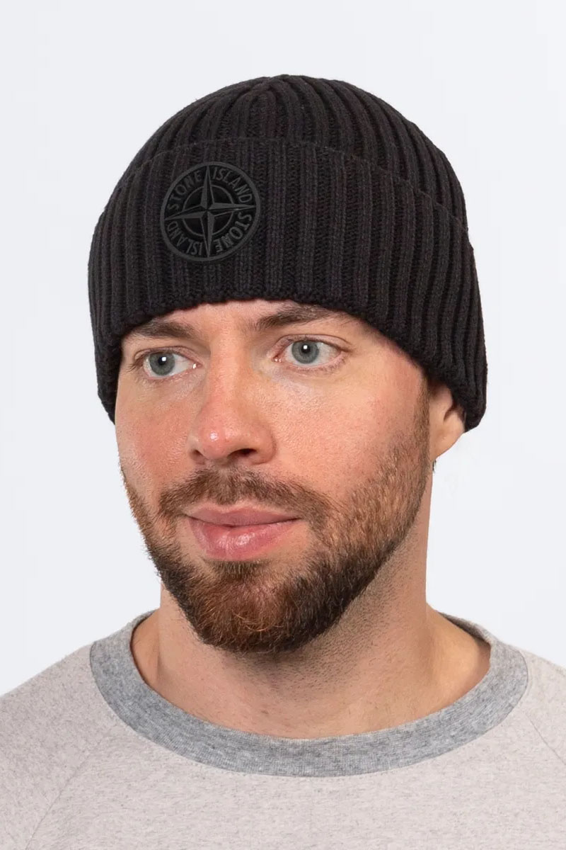 Stone Island Шапка compass-patch - Black