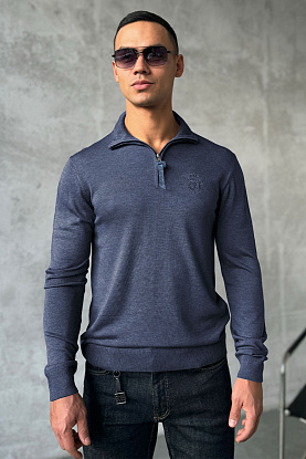 Мужская кофта zip-up - Indigo