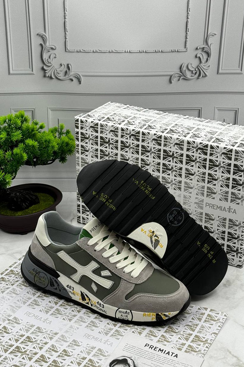 Premiata Мужские кроссовки Mick - Grey / Green