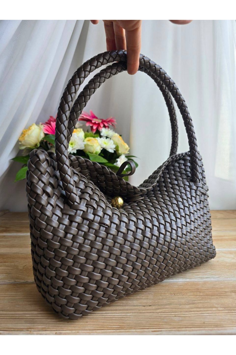 Bottega Veneta Кожаная сумка intrecciato 30x14 см