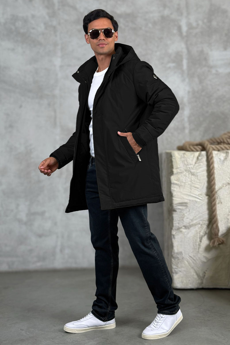 Loro Piana Парка чёрного цвета logo-patch 