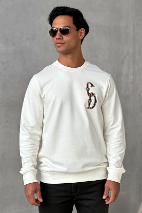 Мужской белый свитшот CD Interlaced 