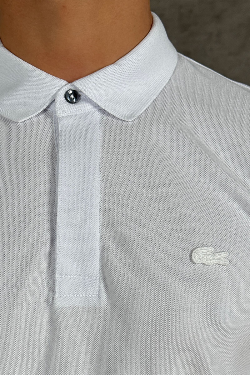 Lacoste Мужское поло белого цвета 