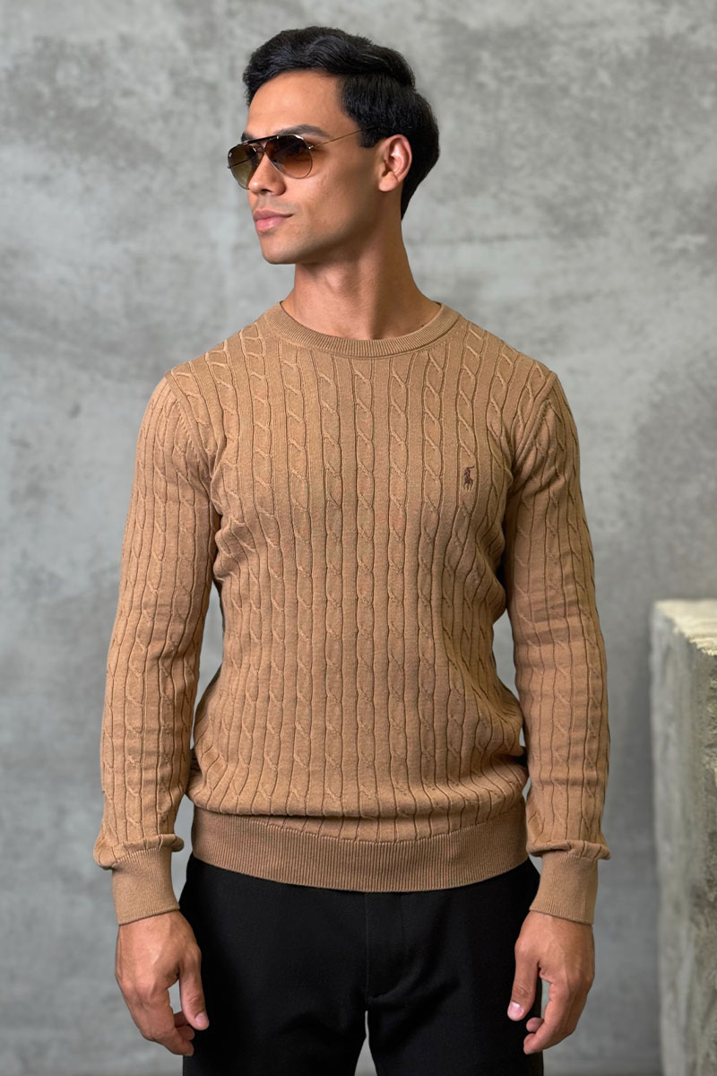 Polo Ralph Lauren Мужской джемпер cable-knit - Brown