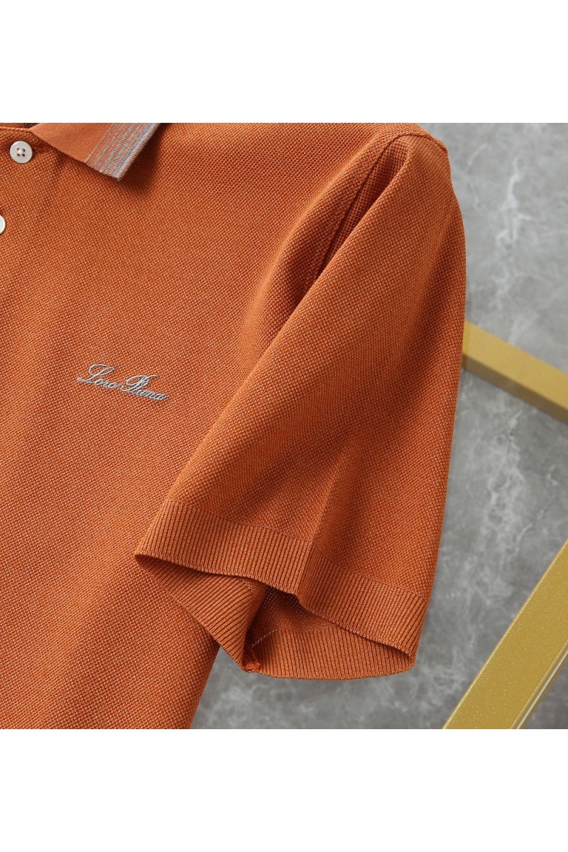 Loro Piana Мужское оранжевое поло premium