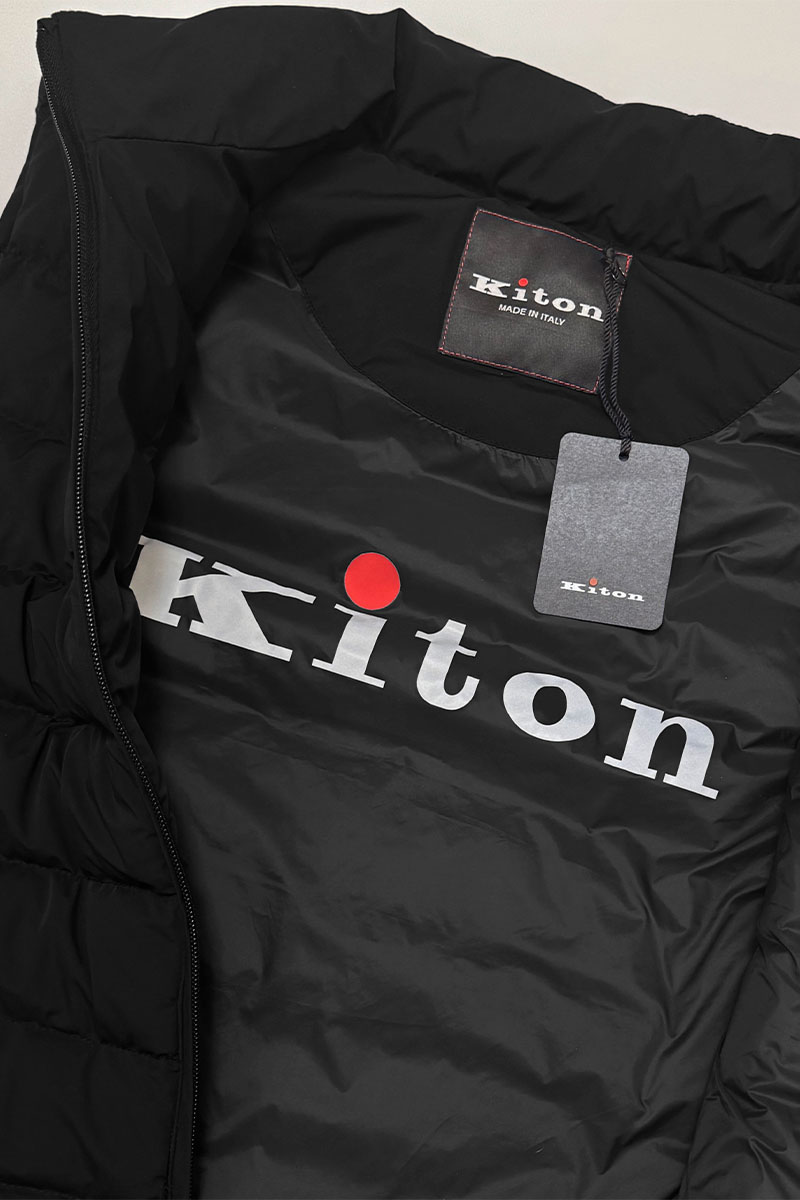 Kiton Мужской чёрный жилет 