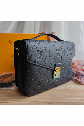 Кожаная сумка pochette Metis 25x20 см - Black