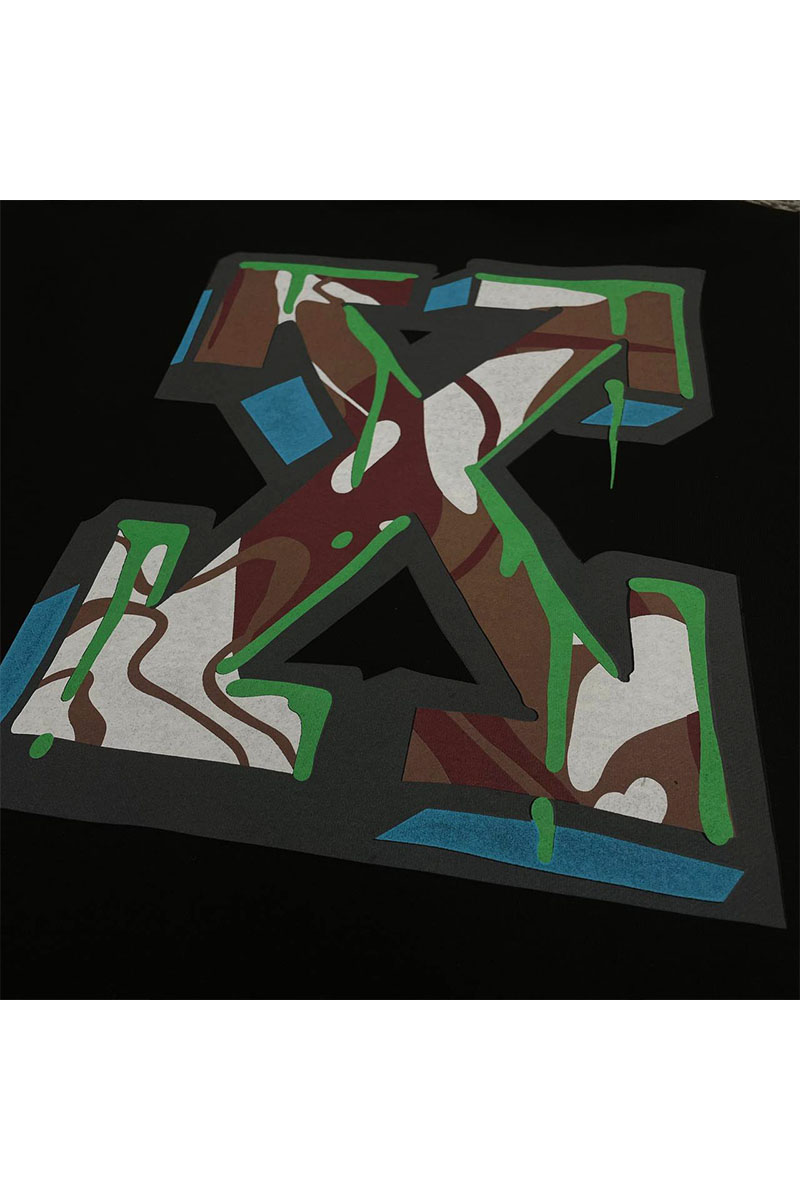 Off-White Мужское чёрное худи Arrows logo-print