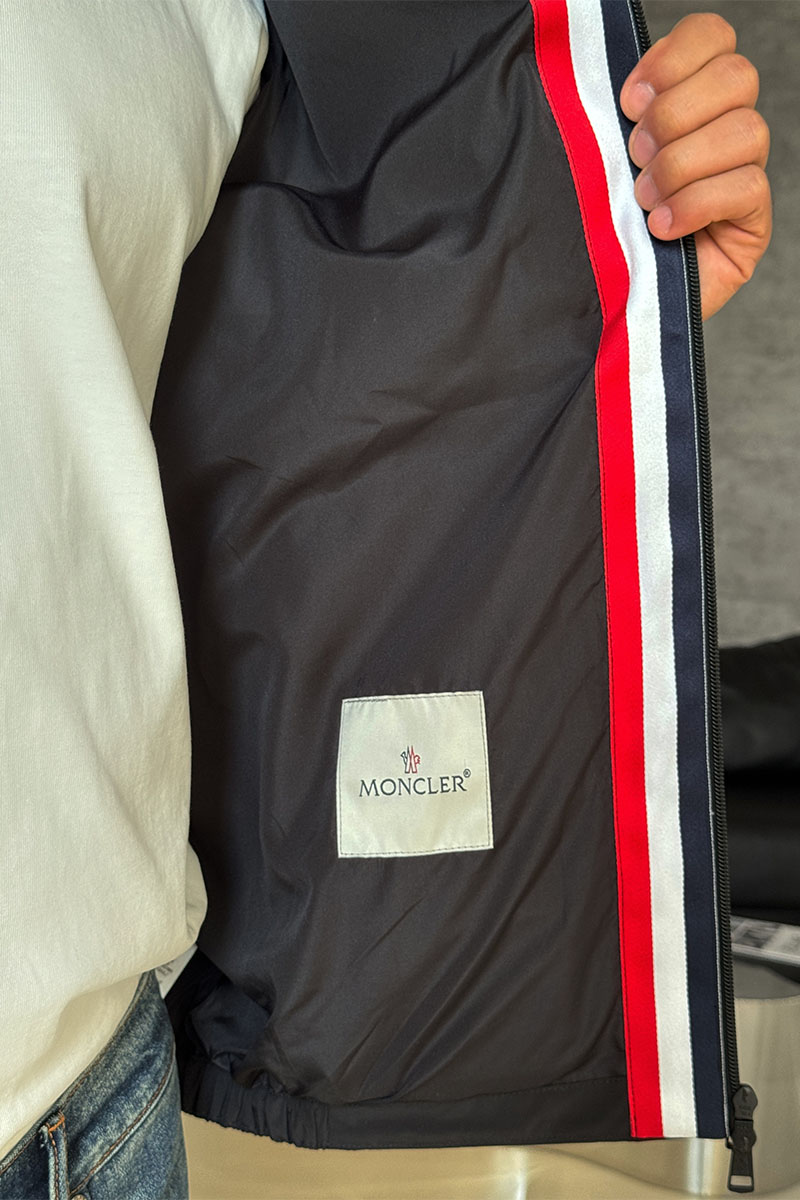 Moncler Чёрная ветровка Carles logo-patch