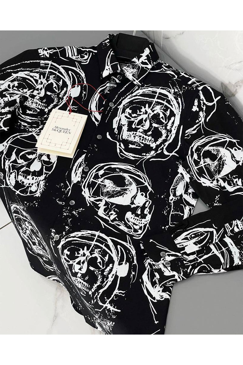 Alexander McQueen Мужская рубашка Skull - Black