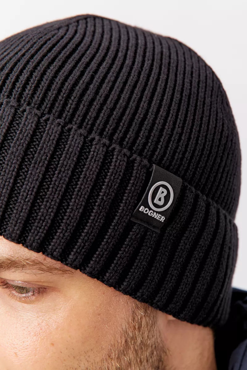 Bogner Шапка на флисе ribbed - Black 