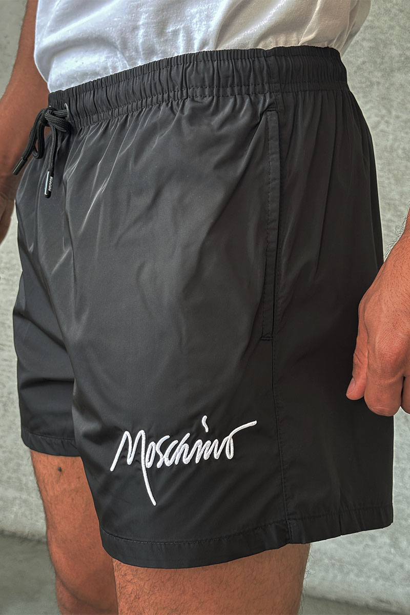 Moschino Чёрные шорты embroidered logo 