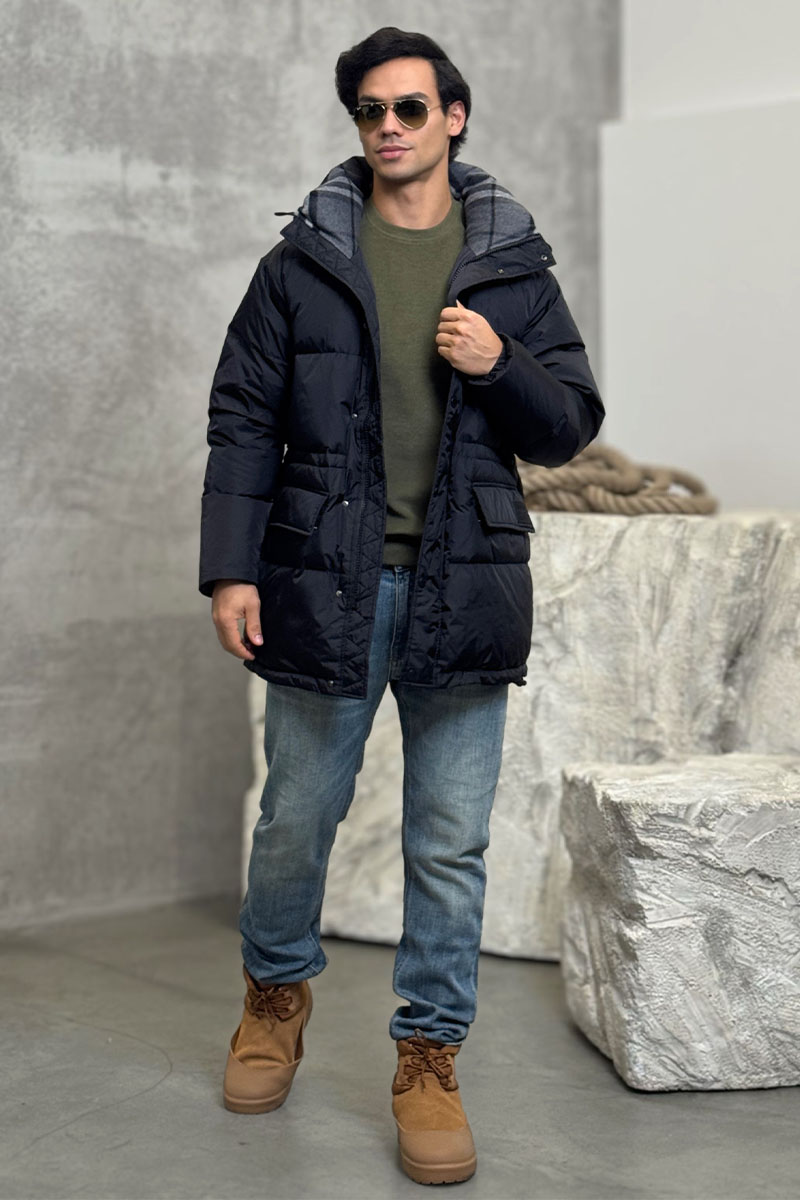 Burberry Мужская чёрная парка Haworth