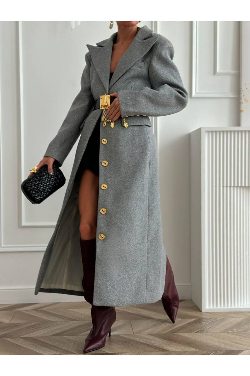 Schiaparelli Женское пальто серого цвета 