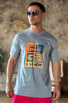 Мужская серая футболка 4G logo print
