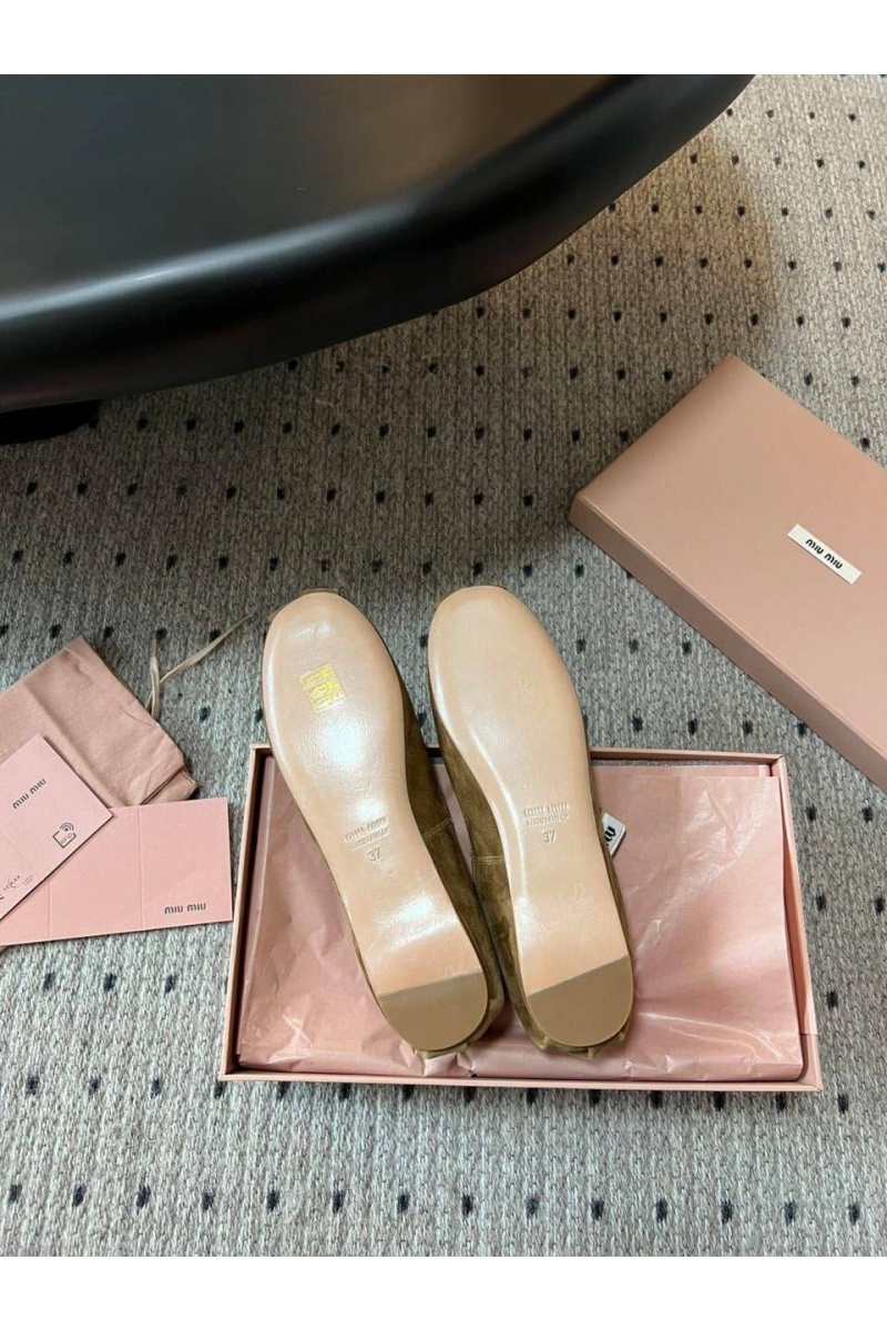 MIU MIU Женские замшевые балетки premium