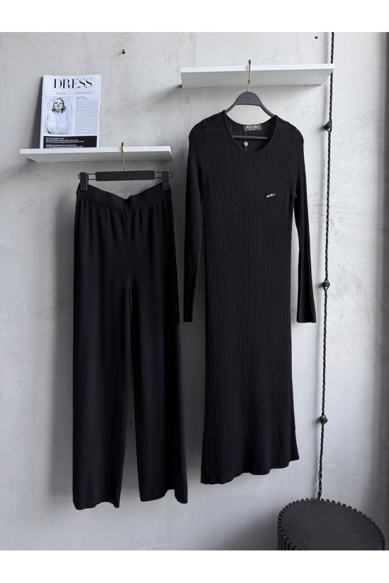 Loro Piana Женский чёрный костюм premium