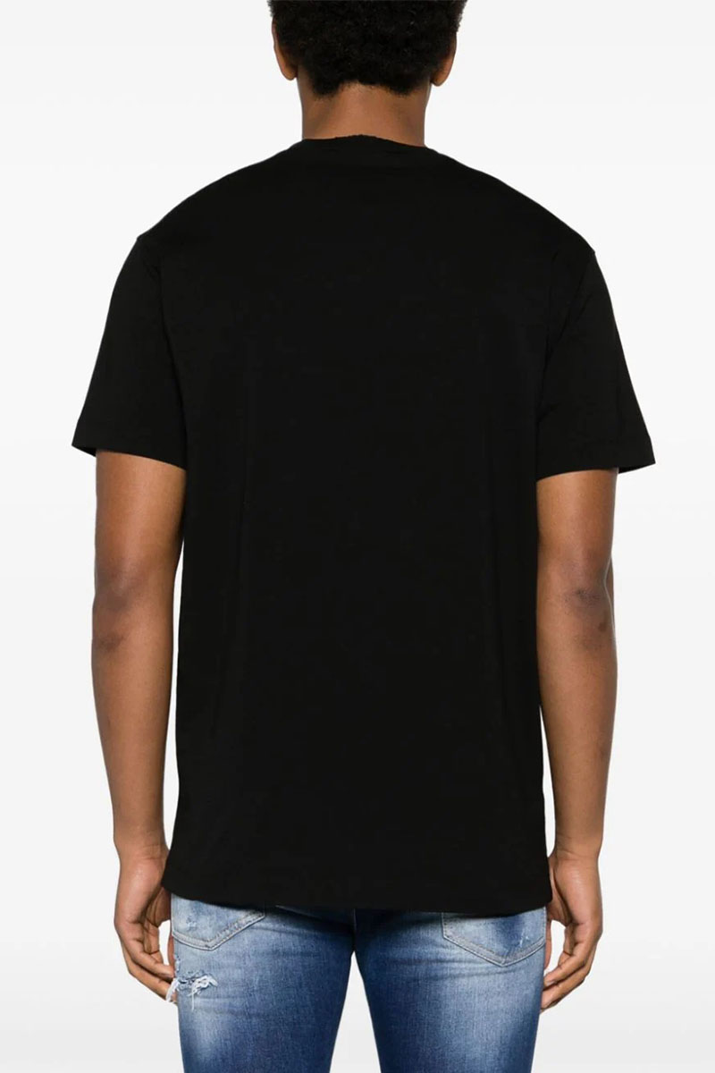 Dsquared2 Мужская чёрная футболка logo-print 
