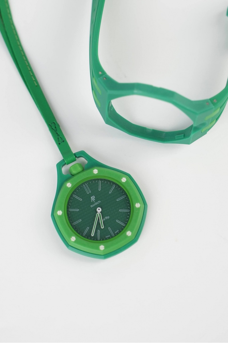 Designer Clothing Часы Audemars Piguet x Swatch "Royal Pop" Green Eight premium