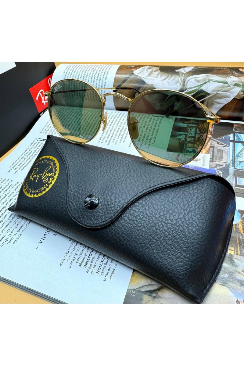 Ray Ban Солнцезащитные очки Round Metal - Pink Mirrored