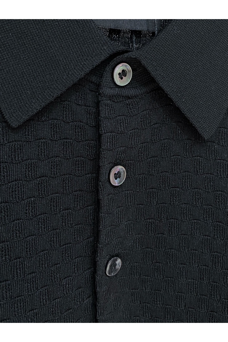Kiton Мужское чёрное поло premium