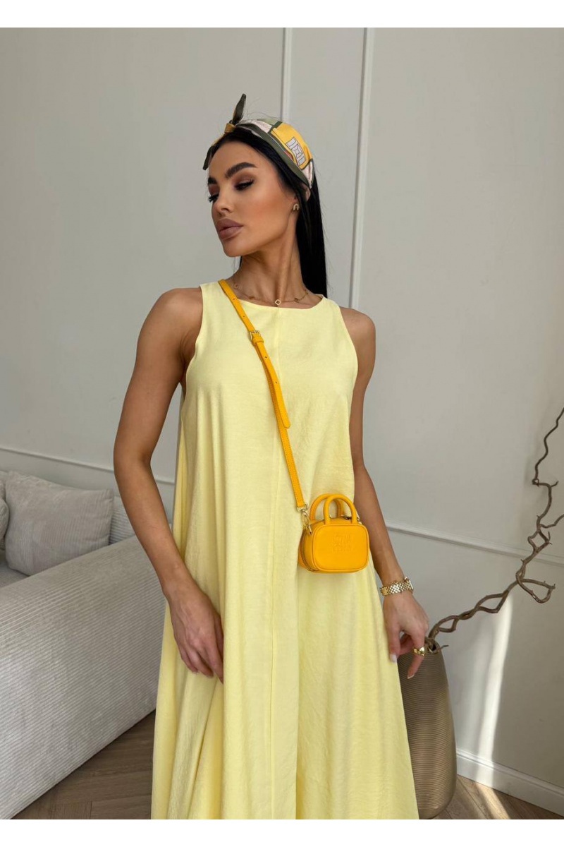 MIU MIU Женское жёлтое платье 
