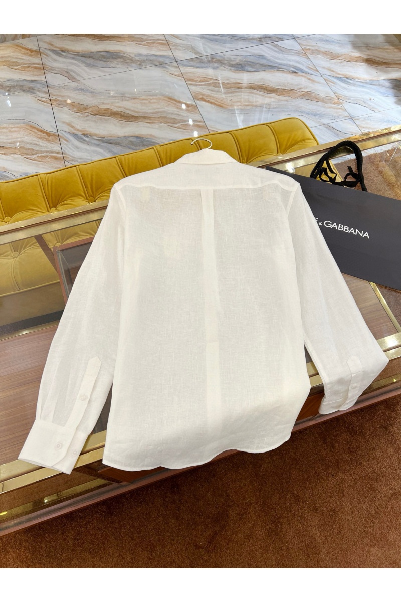 Dоlсе & Gаbbаnа Льняная рубашка Premium - White