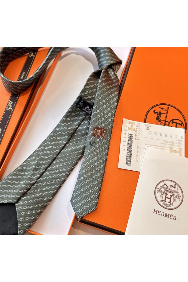 Hermes Галстук Jetez l'Ancre premium - Grey