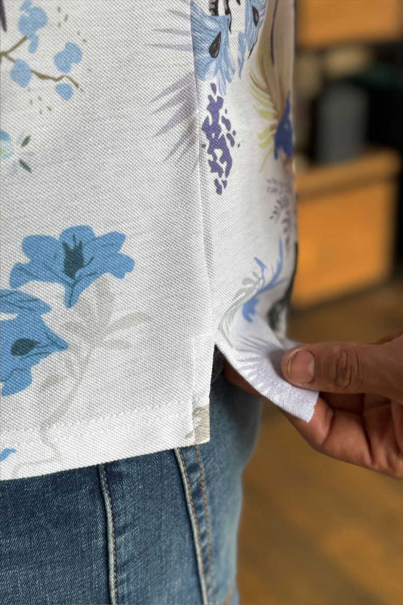 Etro Мужское поло "Floral" - White 