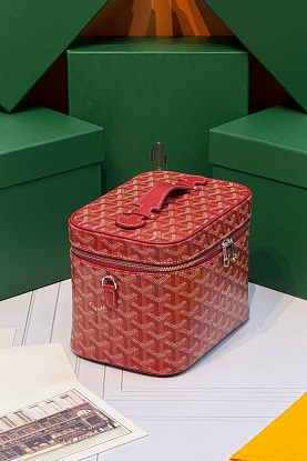 Кожаная сумка Goyard Muse Vanity Case ​premium 20x16x14 см