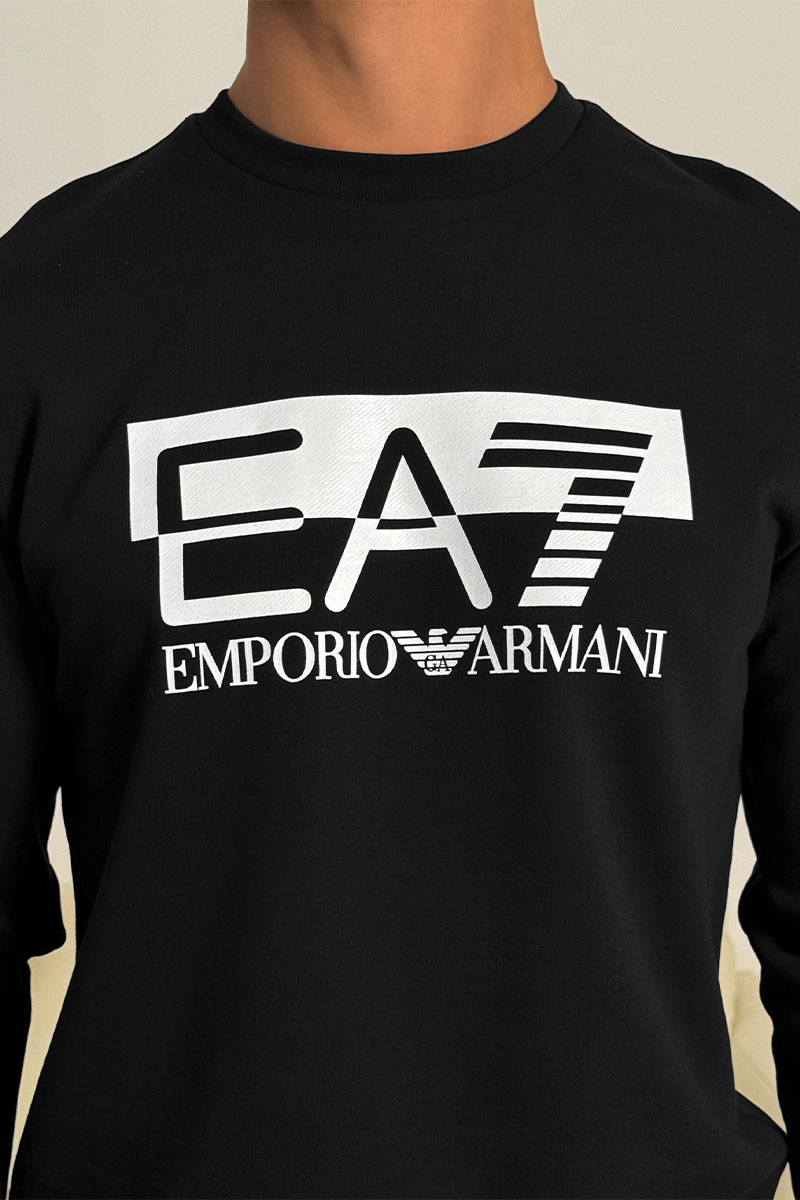 Emporio Armani EA7 Чёрный свитшот logo-print 