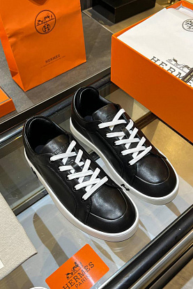 Женские кожаные кроссовки Premium - Black