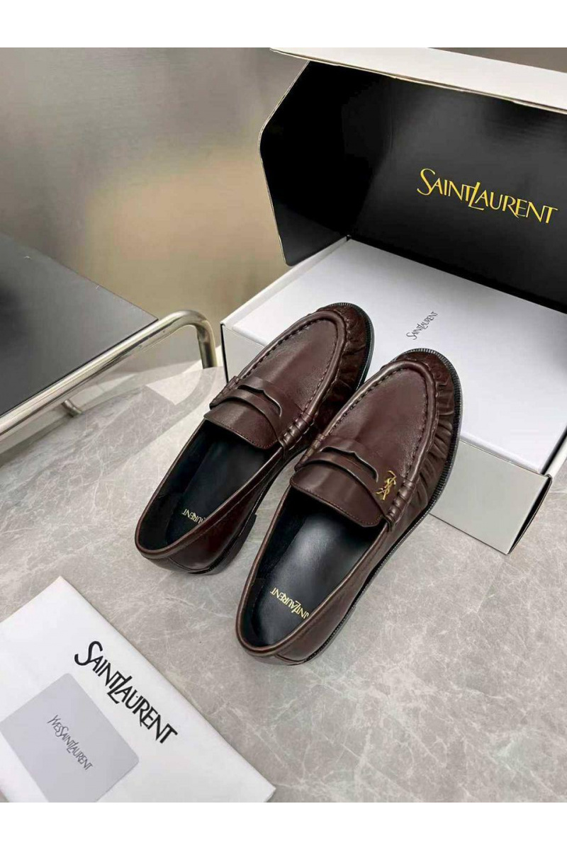 Yves Saint Laurent Женские кожаные лоферы premium